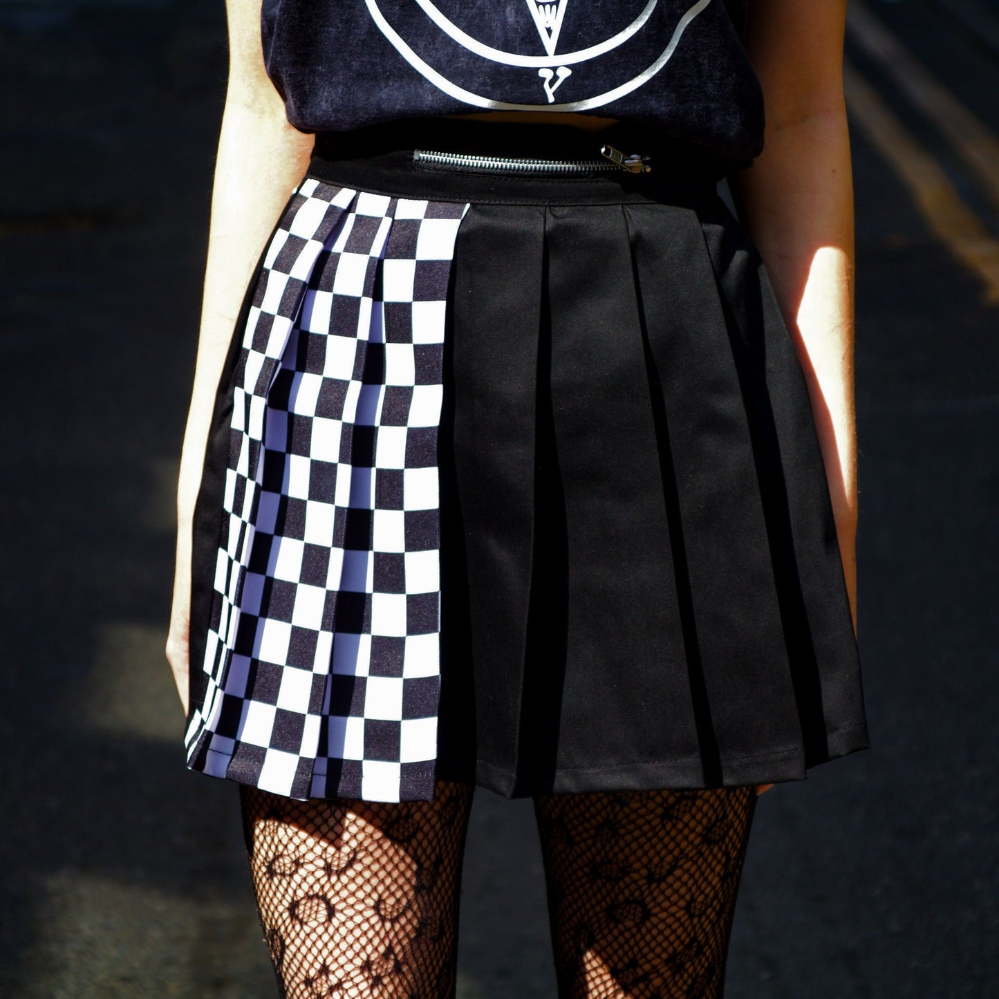 Black&white check skirt uk 6-8