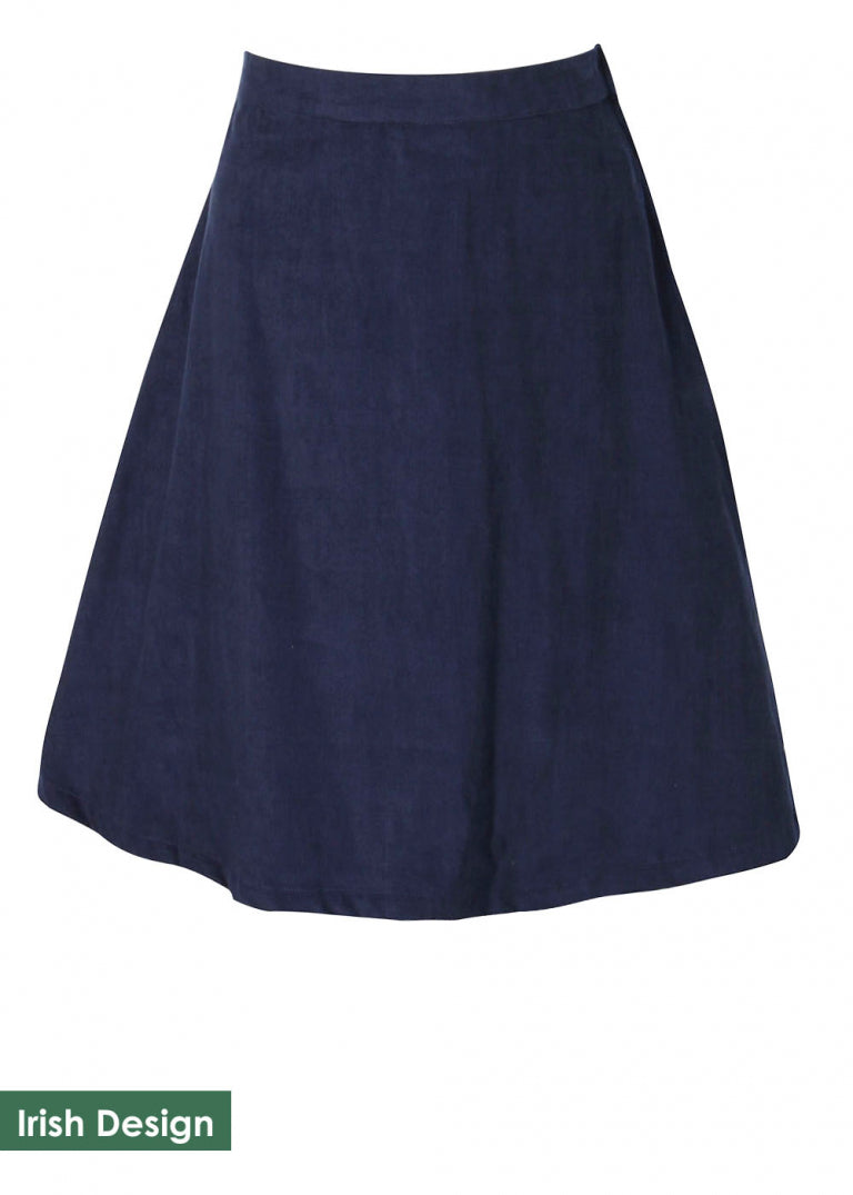 Navy cord skirt uk 12