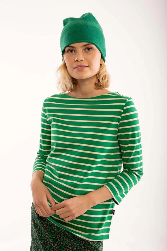 Green stripy top uk 8-10