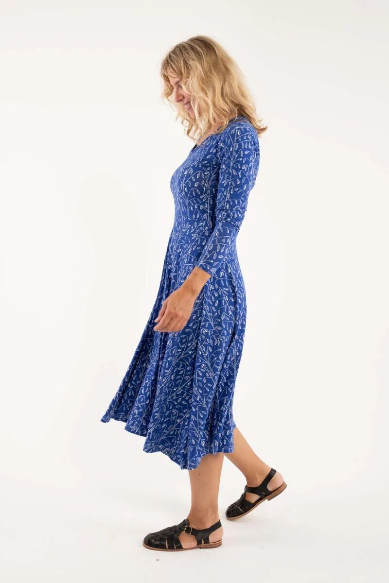 Blue floral dress uk 8-10