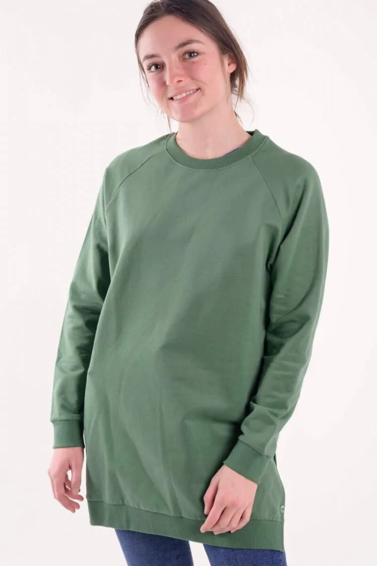 Green long sweatshirt uk 10-12