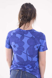 Blue floral t-shirt uk 12