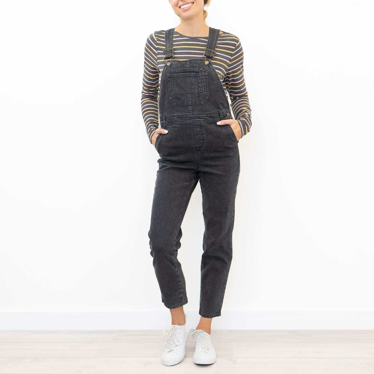 Charcoal denim dungarees uk 14