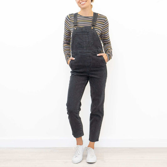 Charcoal denim dungarees uk 14