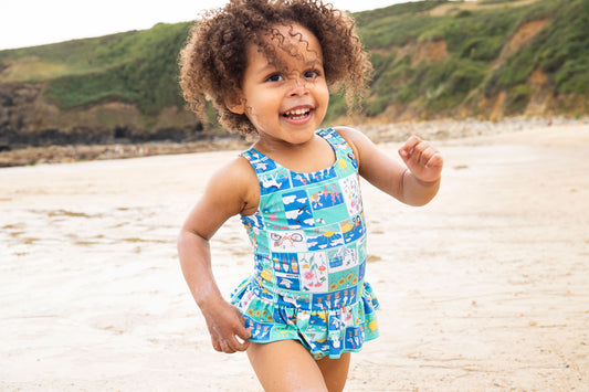 Summer patchwork swim suit  18-24m (86-92cm)