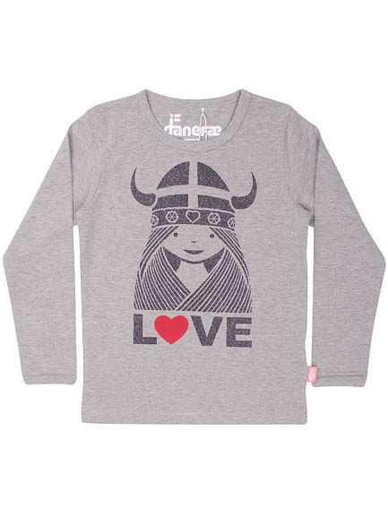 Grey love top   4-5y (104-110cm)