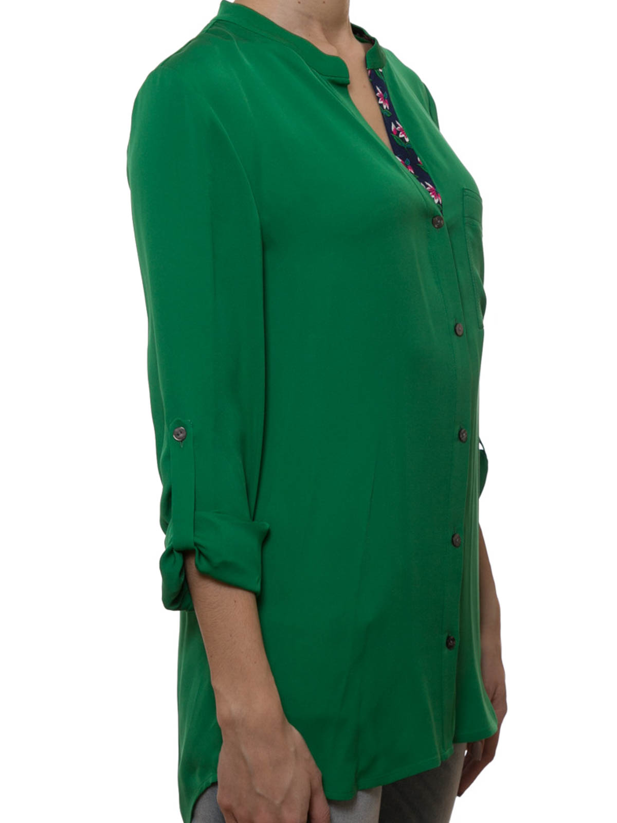 DVF Long green blouse uk 10-12