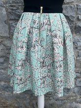 Load image into Gallery viewer, Aqua baroque print skirt  uk 8

