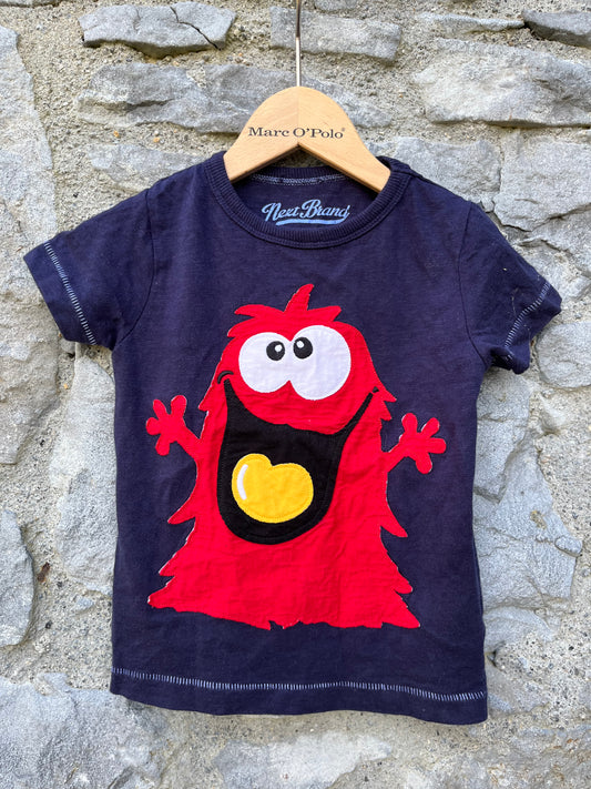 Red monster t-shirt  12-18m (80-86cm)