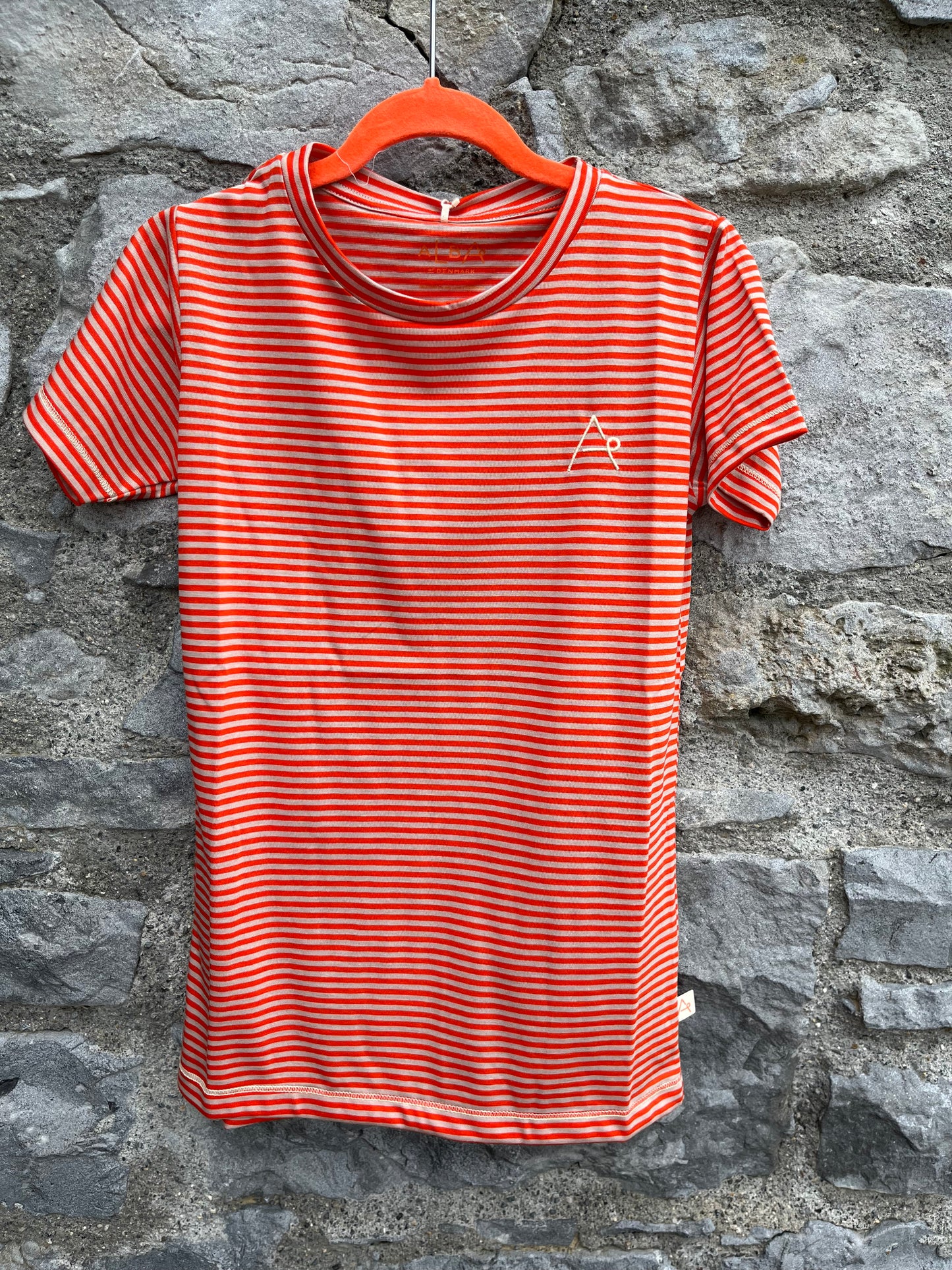 The Bell T-shirt, Small Orange Striped   5y (110cm)