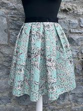 Load image into Gallery viewer, Aqua baroque print skirt  uk 8
