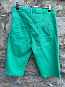 Green denim shorts  13-14y (158-164cm)