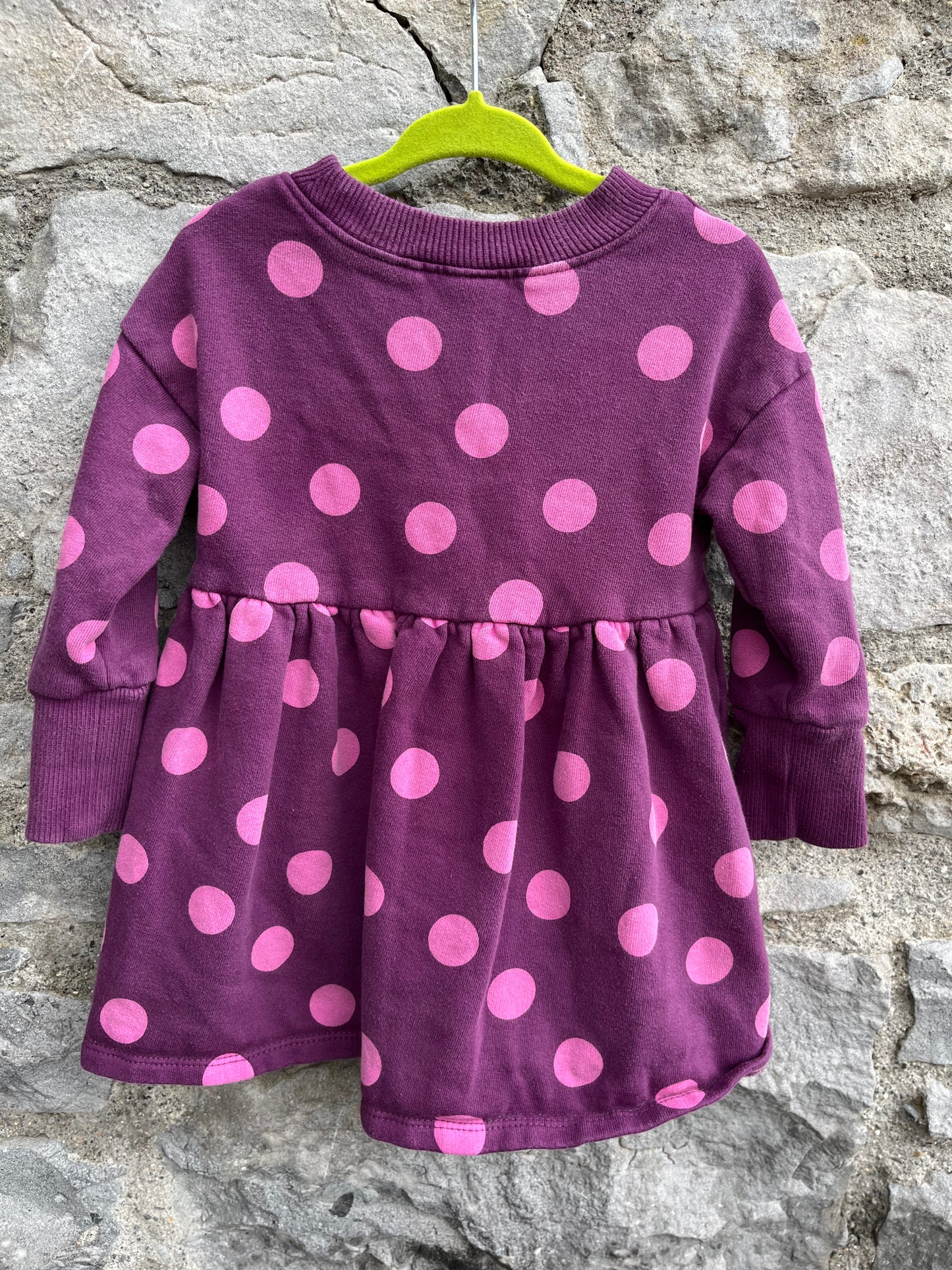 Purple dots dress  12-18m (80-86cm)