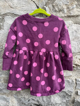 Load image into Gallery viewer, Purple dots dress  12-18m (80-86cm)
