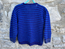 Load image into Gallery viewer, Blue&amp;navy stripy jumper  3-4y (98-104cm)
