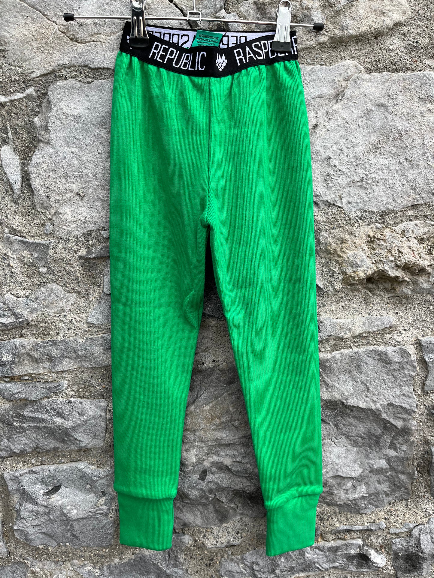 Green waffle leggings   4-5y (104-110cm)