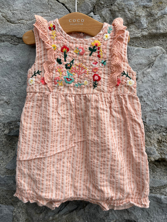 Orange muslin rompers  3-6m (62-68cm)