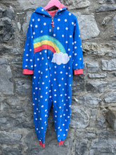Load image into Gallery viewer, Blue spotty rainbow onesie  7y (122cm)

