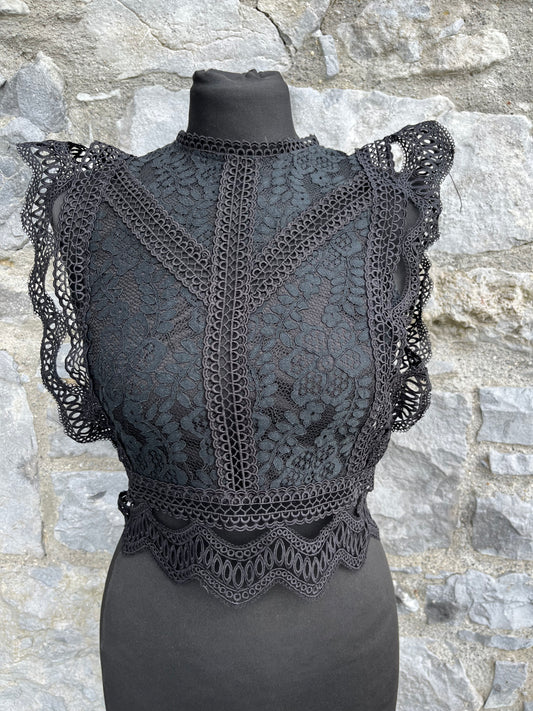 Black lace top uk 6-8