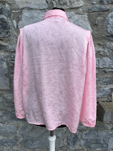 80s pink paisley blouse uk 14-16
