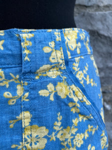 Yellow flowers blue skirt uk 10