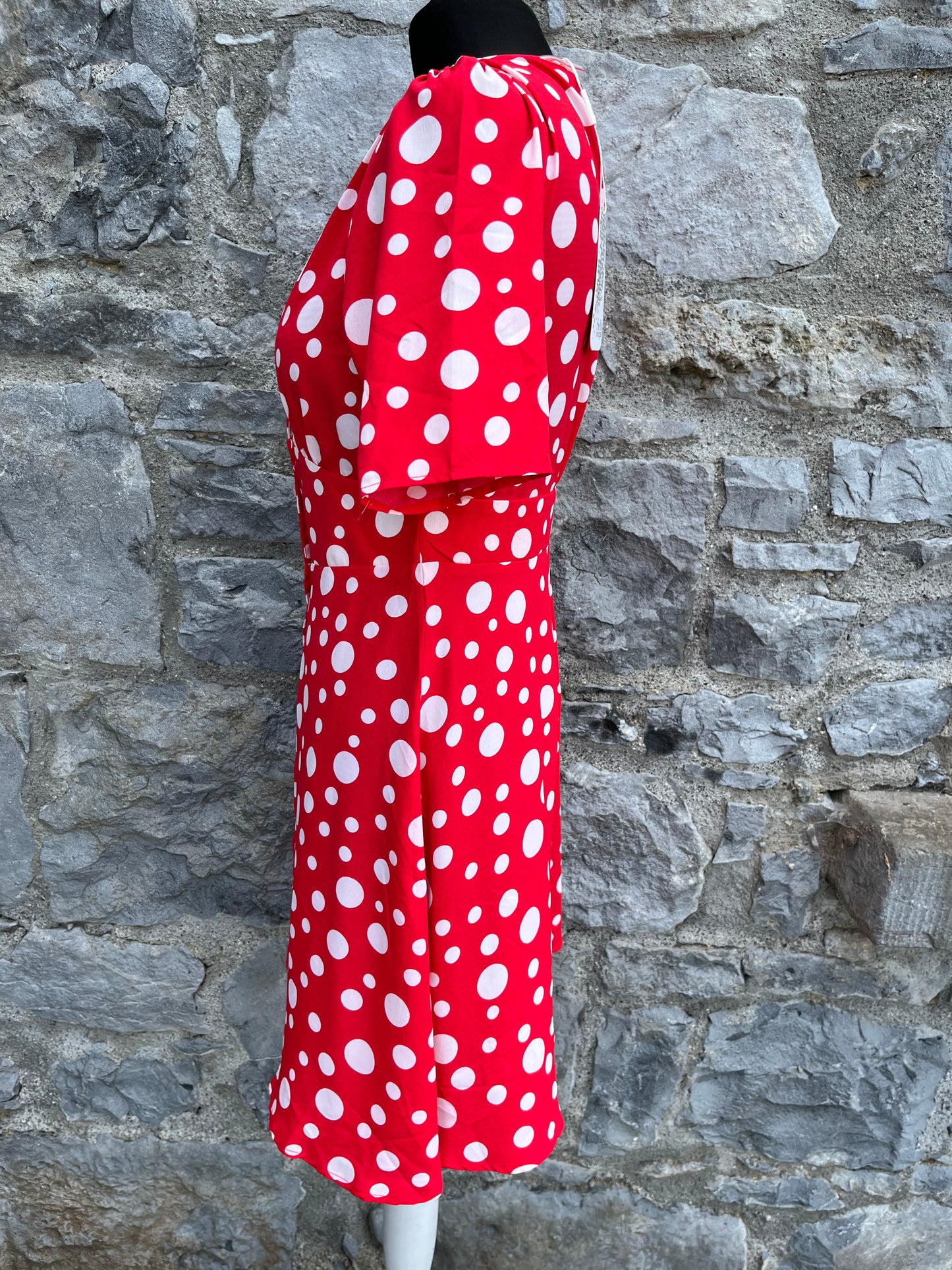 Spotty red dress uk 8