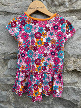 Load image into Gallery viewer, Pink floral tunic 12-18m (80-86cm)
