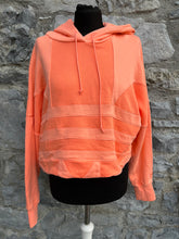 Load image into Gallery viewer, Orange cropped hoodie uk 10-12
