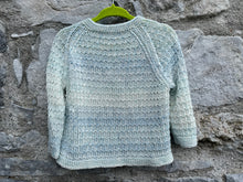 Load image into Gallery viewer, Blue ombré cardigan  9-12m (74-80cm)
