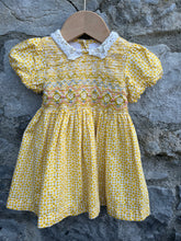 Load image into Gallery viewer, Yellow gingham shirred dress  9-12m (74-80cm)
