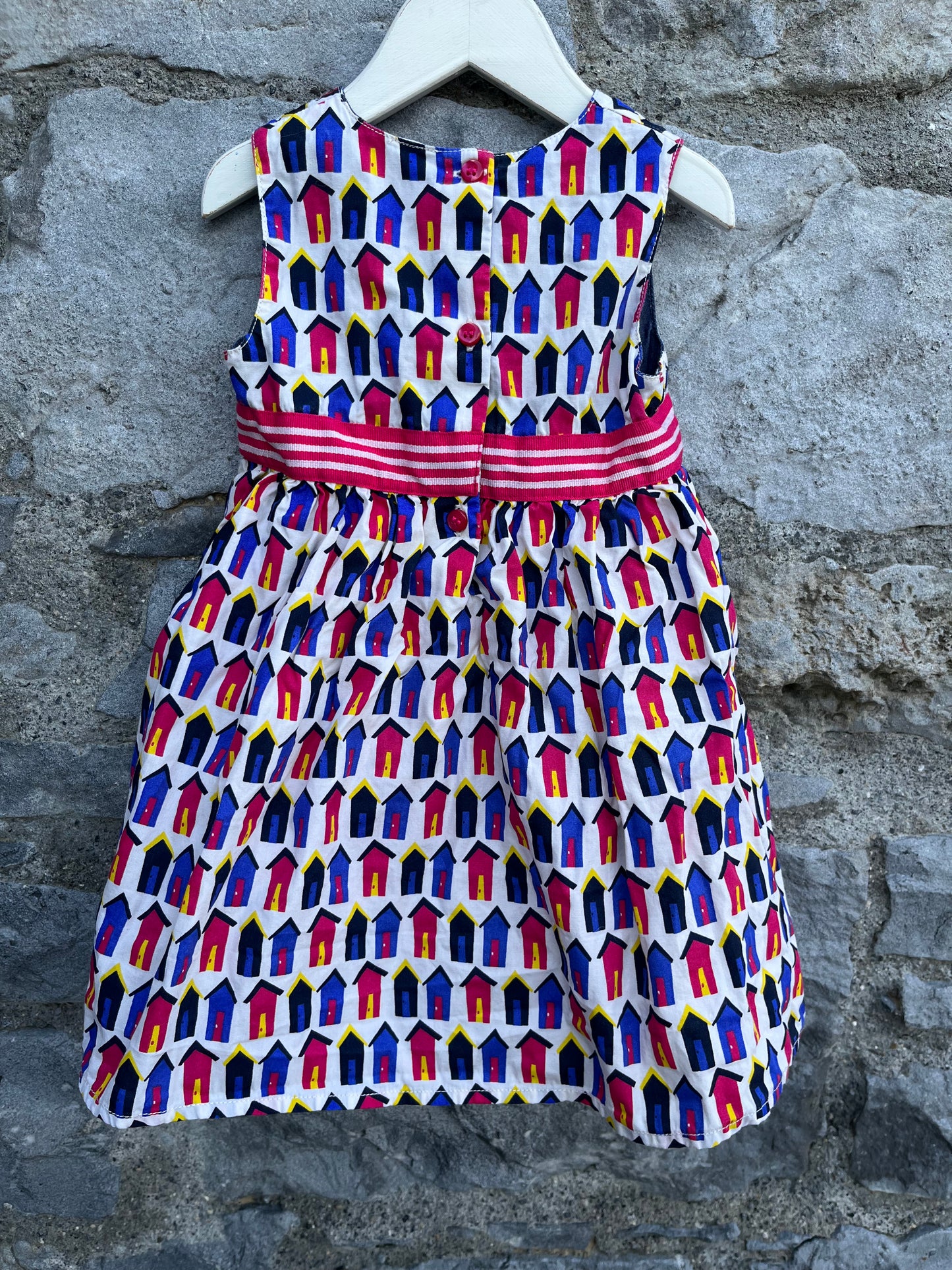 Beach huts dress  9-12m (74-80cm)