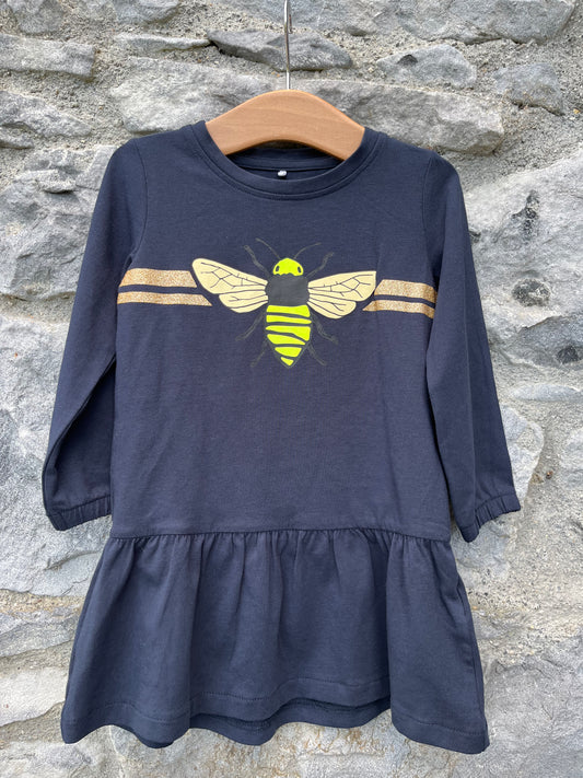 Bee navy tunic  12-18m (80-86cm)