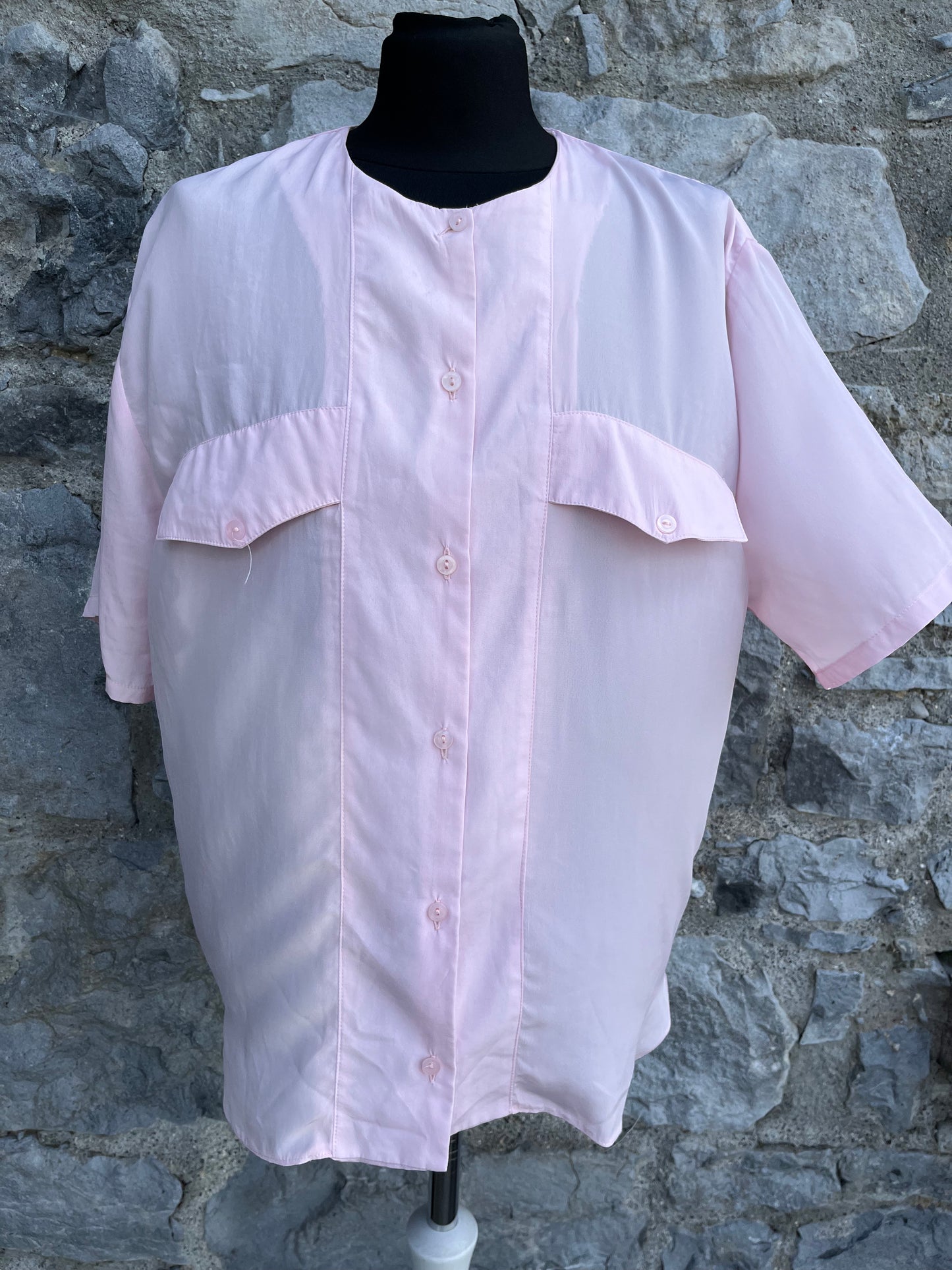 90s pink blouse uk 12-14