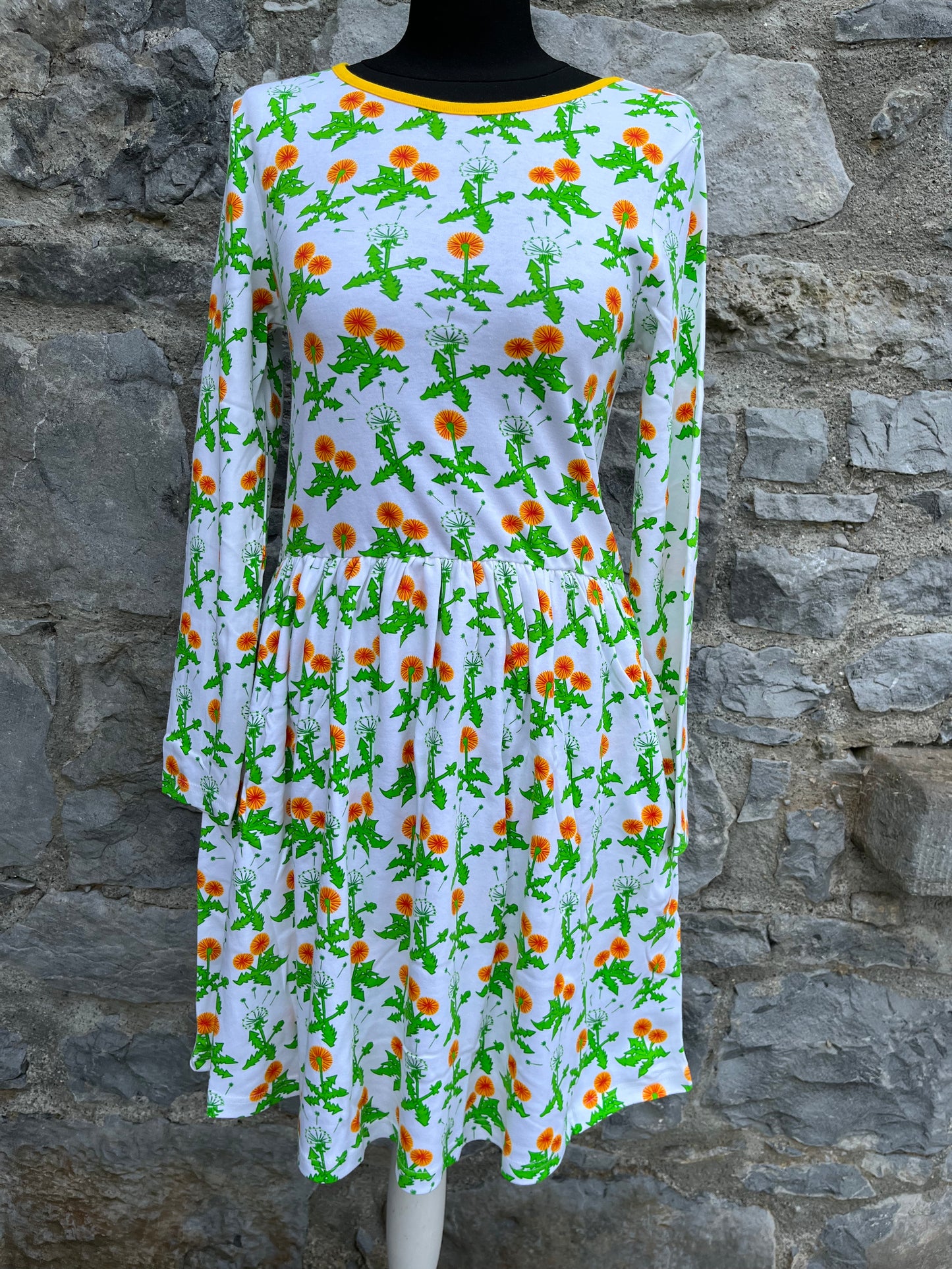 White dandelions dress uk 10