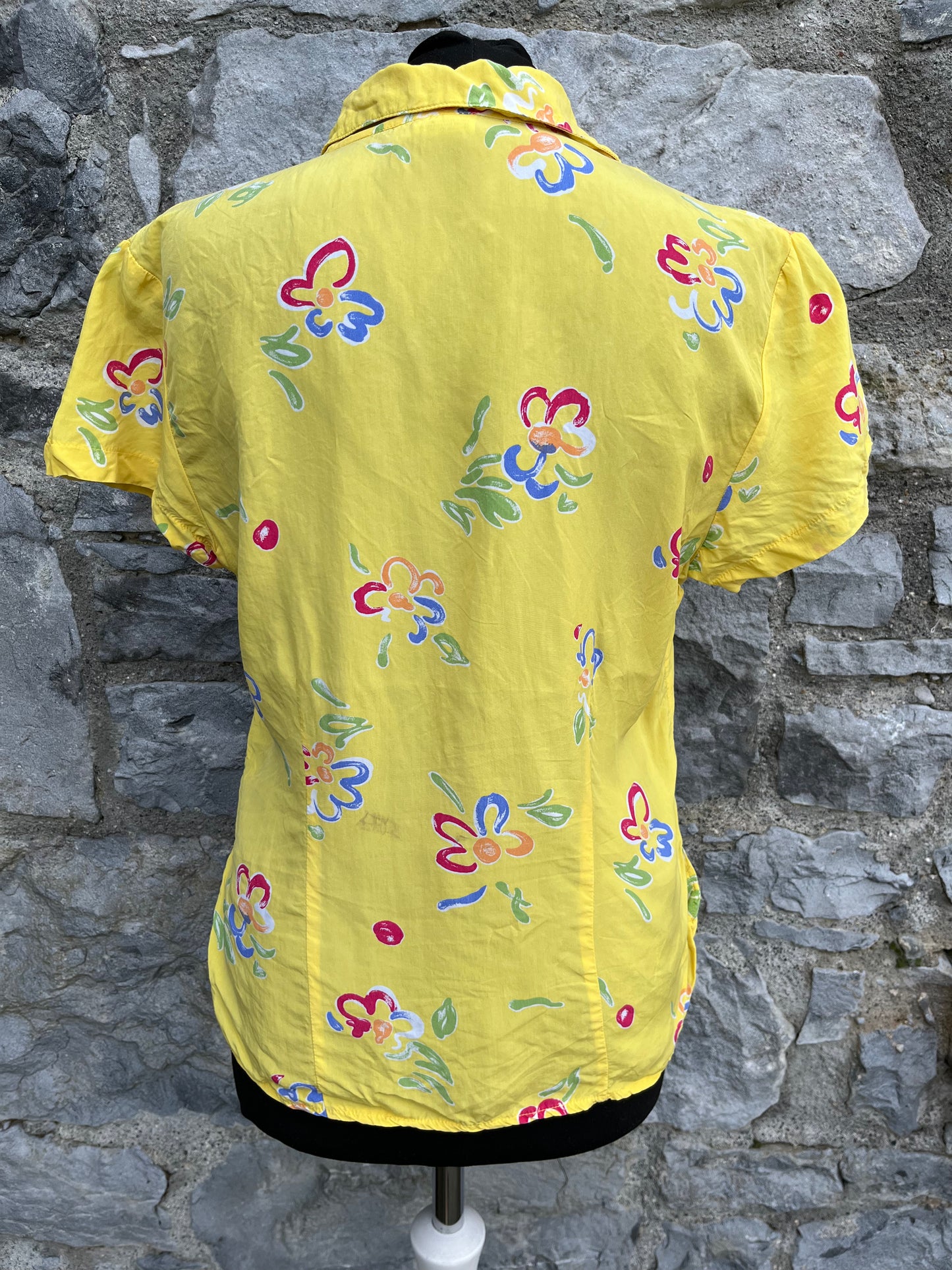 Yellow floral blouse uk 10