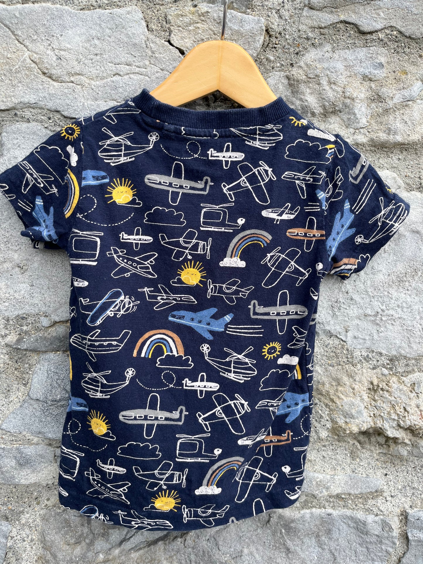 Planes&rainbows navy T-shirt   12-18m (80-86cm)