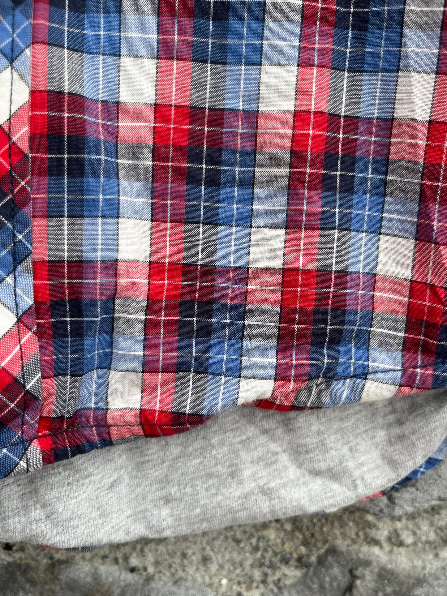 Red&navy check shirt  12-18m (80-86cm)