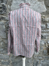 Load image into Gallery viewer, 70s brown stripes blouse with a bow uk 12
