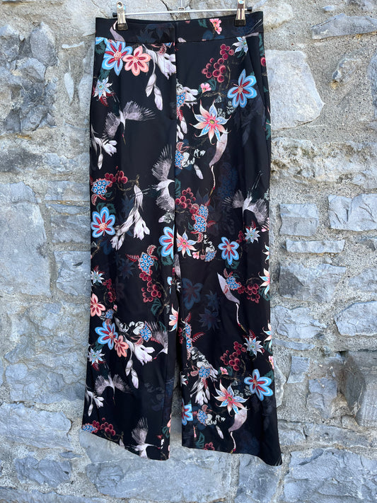 Floral wide pants uk 10