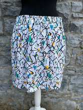 Load image into Gallery viewer, 90s white abstract skirt uk 10-14
