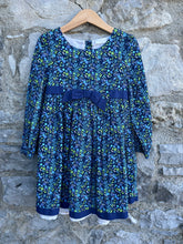 Load image into Gallery viewer, Blue floral dress   5-6y (110-116cm)

