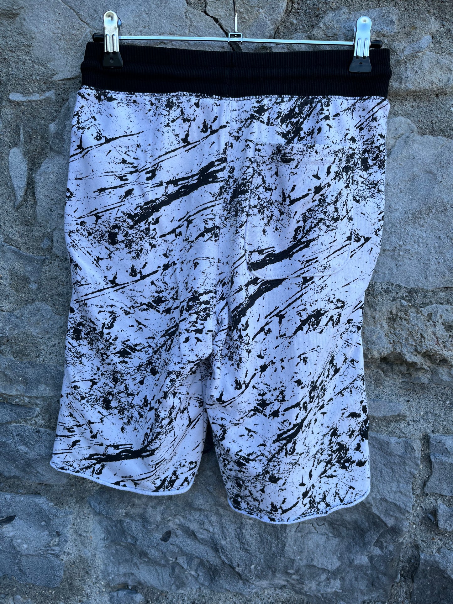 Black&white marble shorts   11-12y (146-152cm)