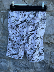 Black&white marble shorts   11-12y (146-152cm)