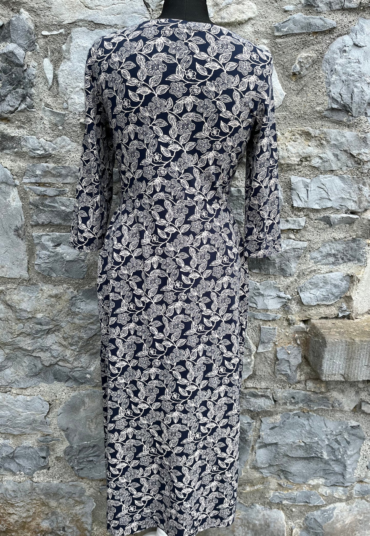 Navy floral dress uk 8