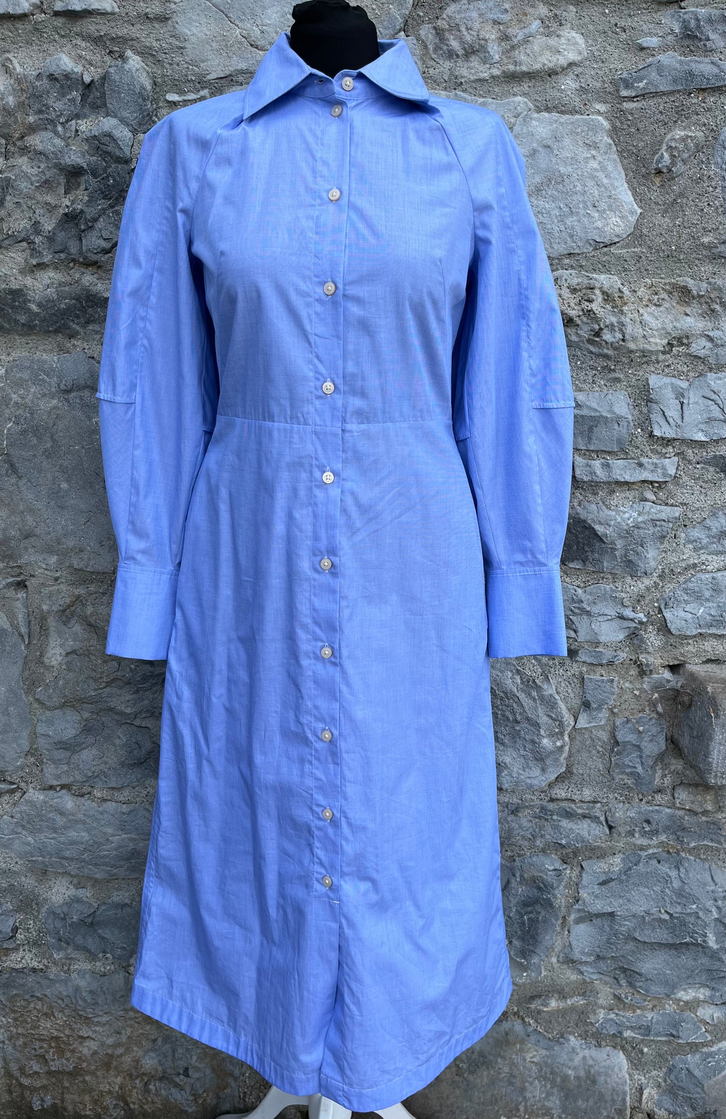 Blue maxi shirt dress uk 6-8