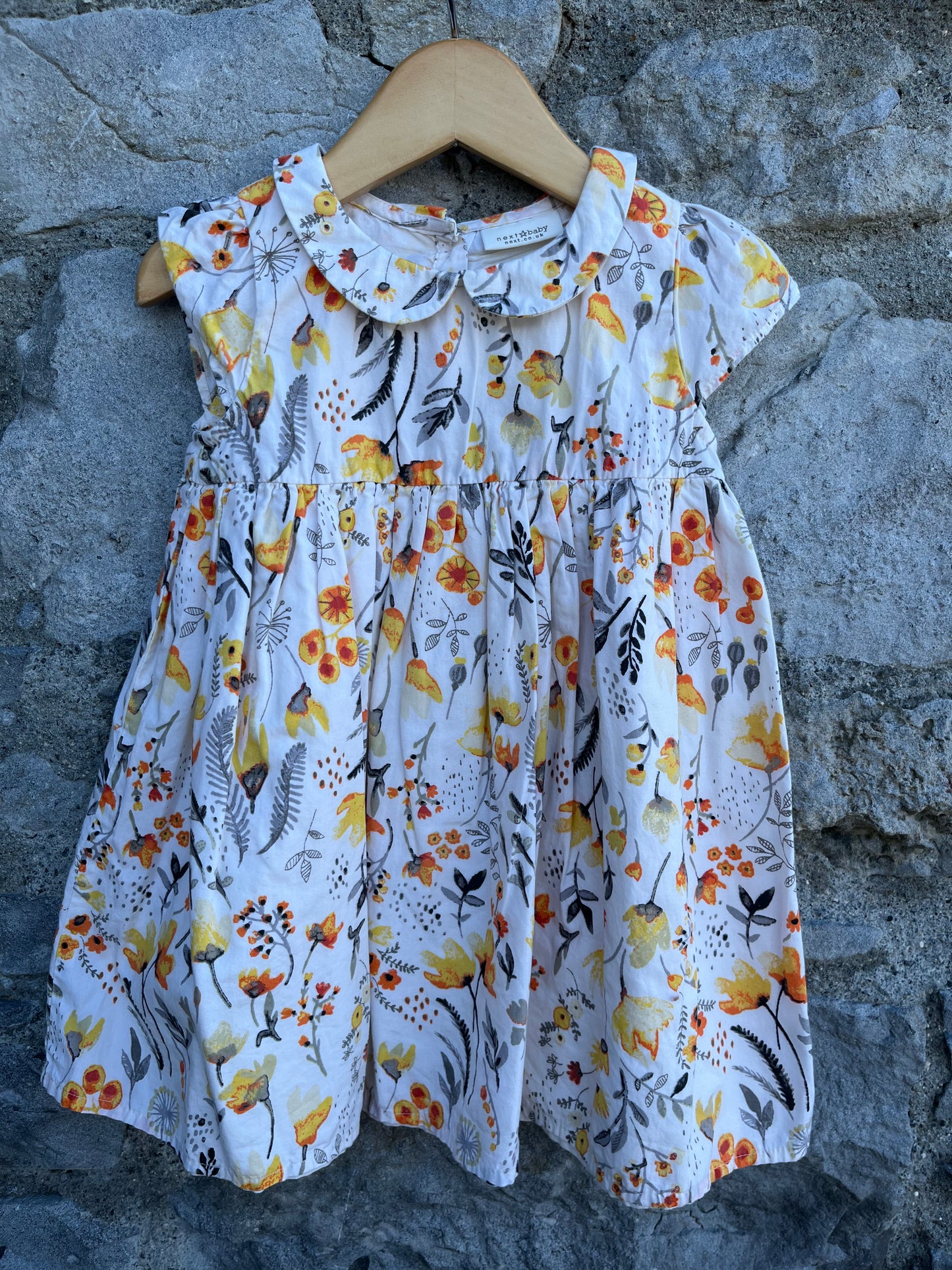 Orange flowers dress  12-18m (80-86cm)