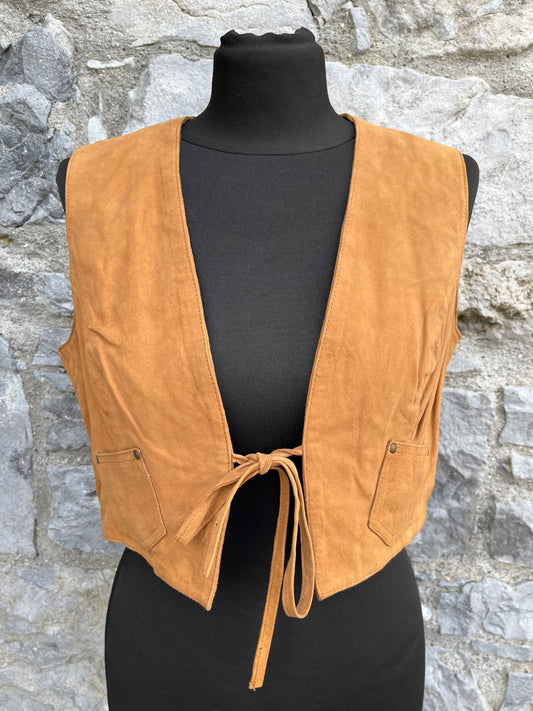 80s suede fringe waistcoat uk 8-10