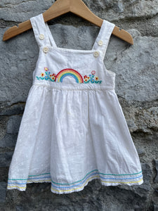 White rainbow sun dress   3-6m (62-68cm)