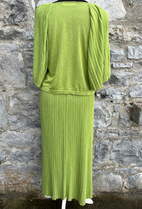 Green knitted top&skirt uk 10-12