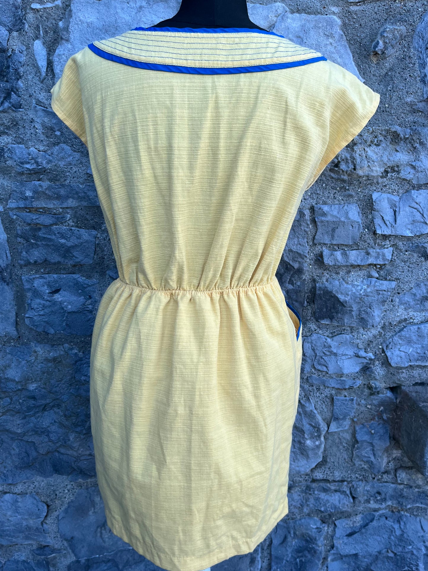 80s yellow dress uk 8